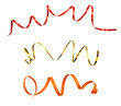 © Ortis - Set of curled paper holiday ribbons isolated on white or transparent background