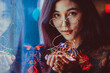 © oneinchpunch - Beautiful young asian woman wearing fashionable attire portrait with blurred city lights - Stylish teen female with cool style