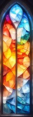 Sticker - Colorful Stained Glass Window.