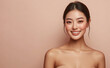 © Kien - an Asian model with rosy cheeks in front of a beige background
