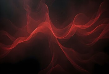 Poster - Flowing red, blue and black abstract background with soft, wavy shapes and subtle sparkles