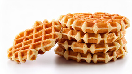 waffles on a white background