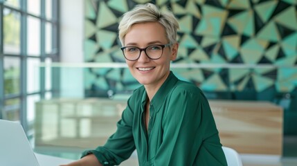 Wall Mural - The smiling professional woman