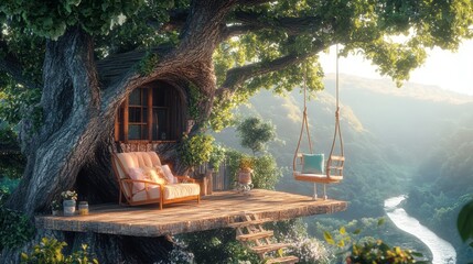 Wall Mural - tree house 7