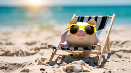 Sticker - The pig in sunglasses