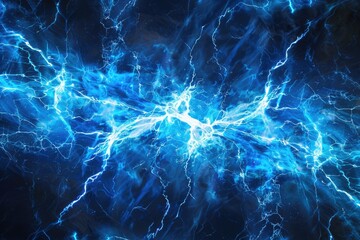 Wall Mural - close-up of a lightning effect on a dark, featureless background