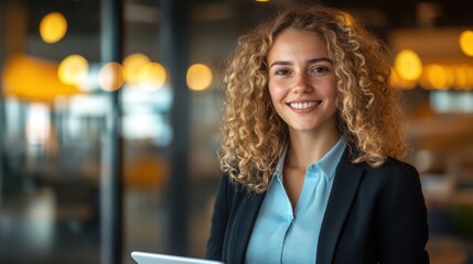 Sticker - The smiling businesswoman portrait