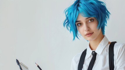 Sticker - The woman with blue hair