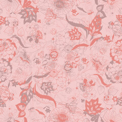 seamless pattern with flowers