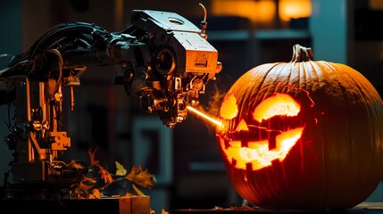 Robotic Pumpkin Carving.