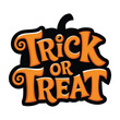© Khai - trick or treat pumpkin lettering design