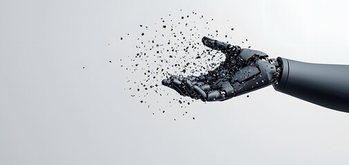 A Futuristic Robotic Hand Unleashing Particles: A Glimpse into AI-Driven Innovation and Automation