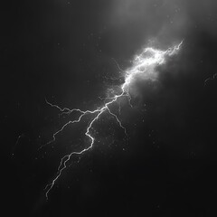 Wall Mural - arafed image of a black and white photo of a lightning bolt