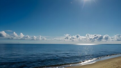 A breathtaking scene of the vast sea and ocean