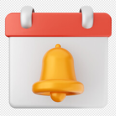 3d notification bell icon