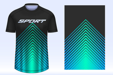 Wall Mural - Soccer jersey design sport t-shirt. Mockup jersey for team football club. Uniform jersey front view.