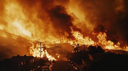 Wall Mural - Firestorm documentaries explore the intense fury and devastation of massive blazes.