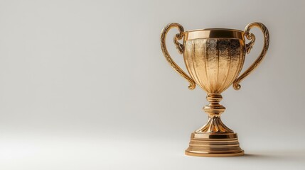 Elegant Gold Trophy Symbolizing Victory and Achievement in Sports Competitions