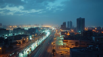 Poster - Jeddah City Scape  Saudi Arabia : Generative AI