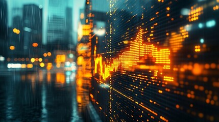 Leinwandbilder - Stock market finance business economy trend graph digital technology : Generative AI