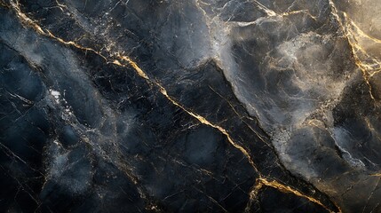 Poster - Italian black grey marble with natural stone textures A highresolution image of smooth marble with natural stone : Generative AI