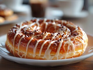 Wall Mural - close up of tasty cinnabons