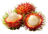 rambutan on white background