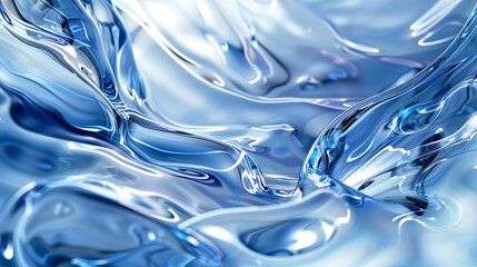 Canvas Print - A close-up of flowing water, showcasing its smooth, reflective surface and dynamic movement.