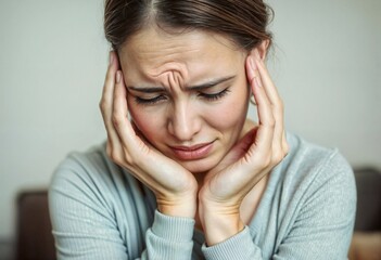 woman with headache