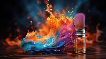 Wall Mural - brush and oil painting