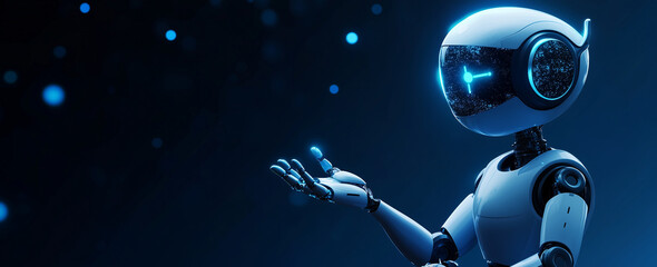 Wall Mural - artificial intelligence and ai robot, blockchain, future