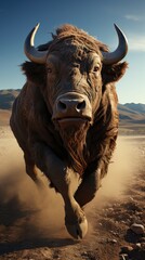 Poster - buffalo running  