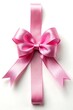 © theartcreator - Pink Ribbon Bow Studio Shot, Clean Background with Space for Text Overlay