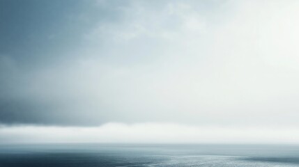 Poster - Overcast sky above a tranquil ocean

