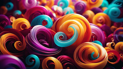 Wall Mural - vivid swirls of color blending seamlessly in a soft gradient