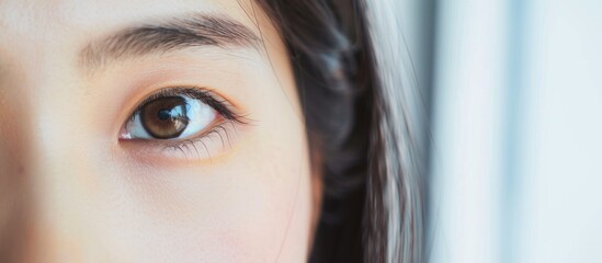 beauty portrait of beautiful young asian woman. close view