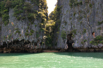 PANYEE ISLAND, THAILAND August 23, 2023, Thailand Phang Nga Bay islands Panak Island. This was on a hot sunny afternoon during the wet season.

