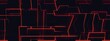 © Usman - Dark sci-fi wall with glowing red lines, clear lines and texture.
