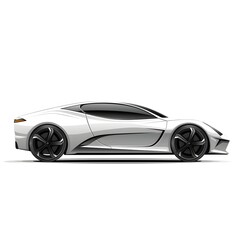 Wall Mural - Sleek and Futuristic Car Icon Representing Advanced Automotive Transportation and Design Concept