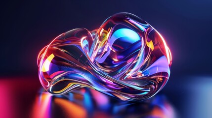 Abstract Colorful Liquid Shape