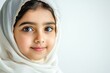 © Ali - Portrait of a Young Girl Wearing a White Headscarf