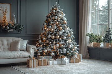 Wall Mural - christmas cozy home interior