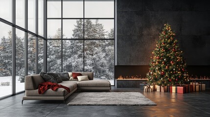 Christmas cozy home interior