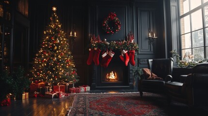 Christmas cozy home interior