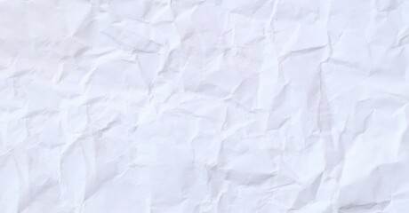 Sticker - Crumpled White art paper background.