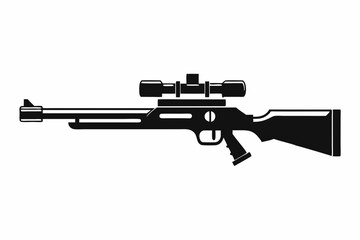 Hunting gun silhouette vector illustration