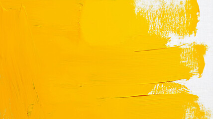 Wall Mural - A flat, uniform yellow brushstroke of acrylic paint with visible strokes and texture, suitable for use as an oil painting background or wallpaper.