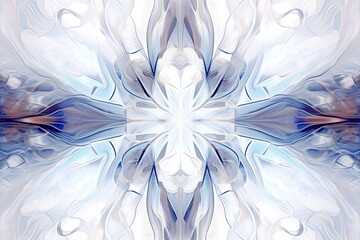 Wall Mural - Title	
Chromatic Brilliance Subtle Gradients of White and  liquid Abstract Symmetry	
