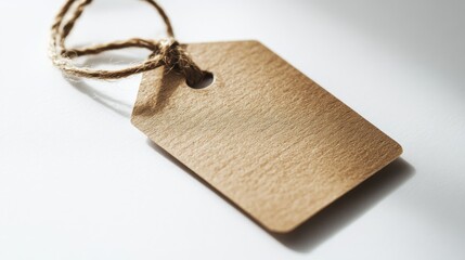 Blank Brown Tag with Jute String