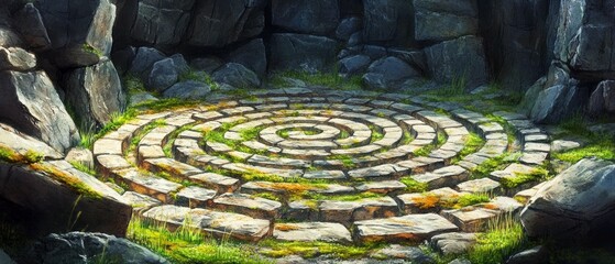 Labyrinth Ancient Path Various Christianity, Paganism Religion Spiritual Symbol